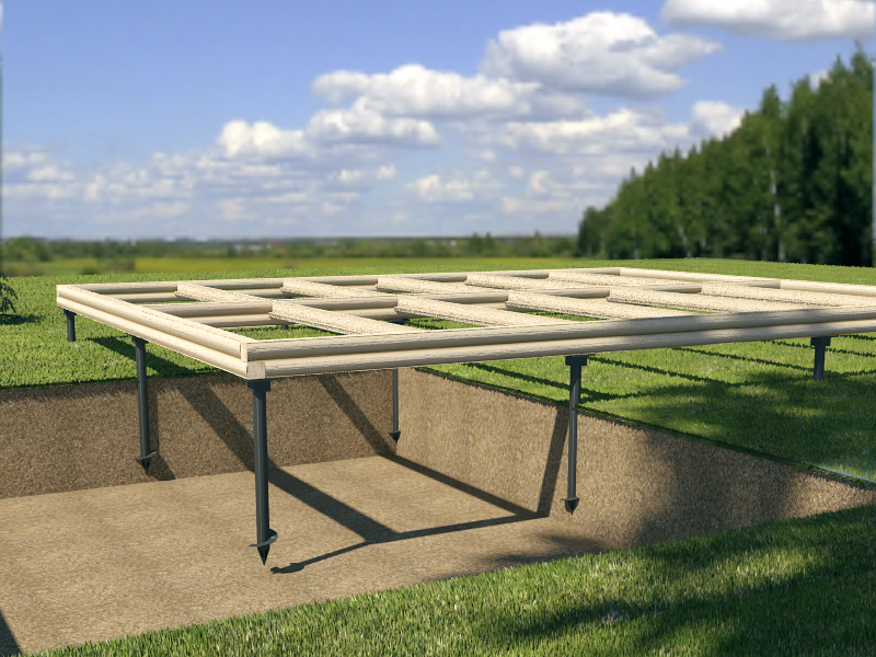 Свайно-винтовой фундамент для дома из бревна: стоит ли выбирать?