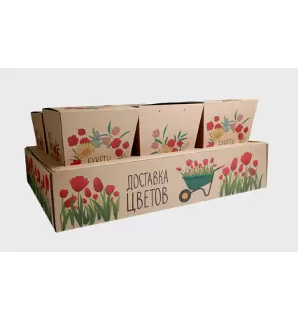 Как выбрать картонные коробки для цветов