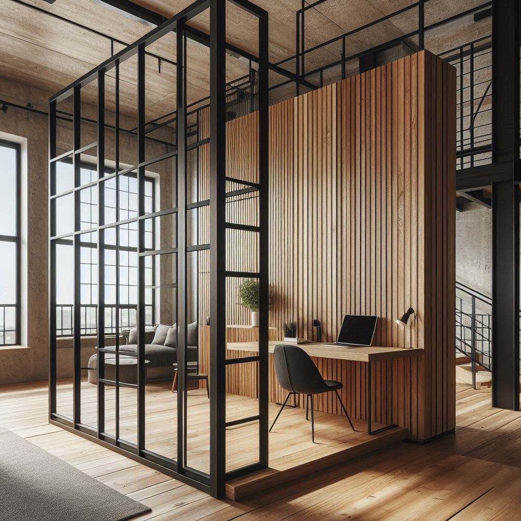 Стеклянные лофт-перегородки: стиль и функциональность в интерьере
